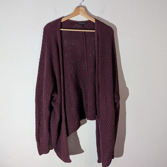 Brandy Melville Purple Chunky Knit Cardigan Sweater One Size - Picture 1 of 4